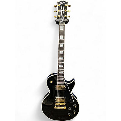 Used 2021 Gibson Les Paul Custom Black and Gold Solid Body Electric Guitar