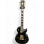 Used 2021 Gibson Les Paul Custom Black and Gold Solid Body Electric Guitar Black and Gold