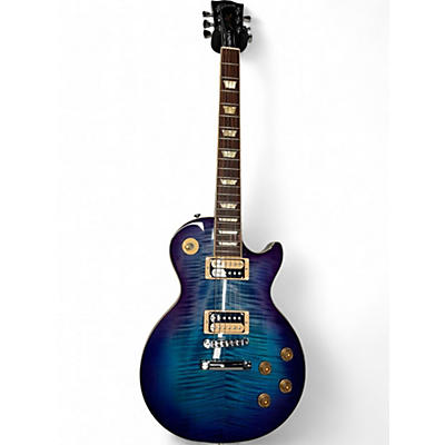 Used 2021 Gibson Les Paul Traditional Pro V Flame Top blueberry Solid Body Electric Guitar