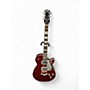 Used 2021 Gretsch Guitars Electromatic G5220 Jet V-Stoptail Dark Cherry Solid Body Electric Guitar Dark Cherry