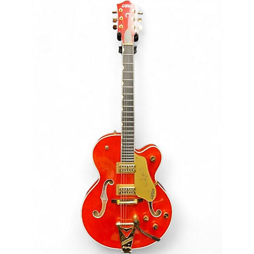Used 2021 Gretsch Guitars G6120 Chet Atkins Signature Orange Hollow Body Electric Guitar Orange
