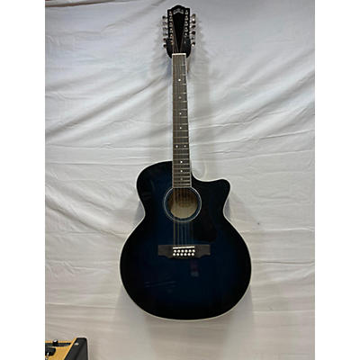 Guild Used 2021 Guild F25112CE Trans Blue 12 String Acoustic Electric Guitar