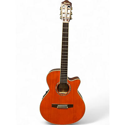 Used 2021 Ibanez AEG10NE TANGERINE Classical Acoustic Electric Guitar