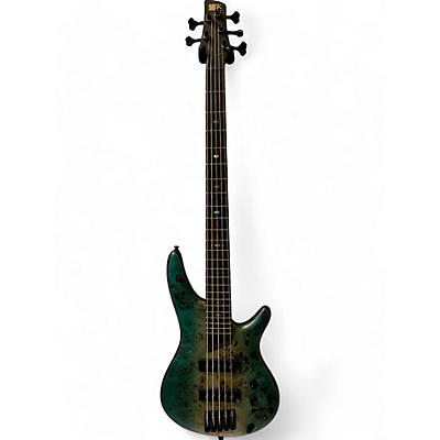 Ibanez Used 2021 Ibanez SR1605E 5 String CARIBBEAN SHORELINE FLAT Electric Bass Guitar