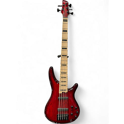 Used 2021 Ibanez anb205 Candy Apple Red Electric Bass Guitar Candy Apple Red