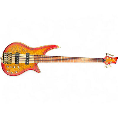 Used 2021 Jackson Pro Series Spectra Bass SPV V Transparent Cherry Burst Electric Bass Guitar