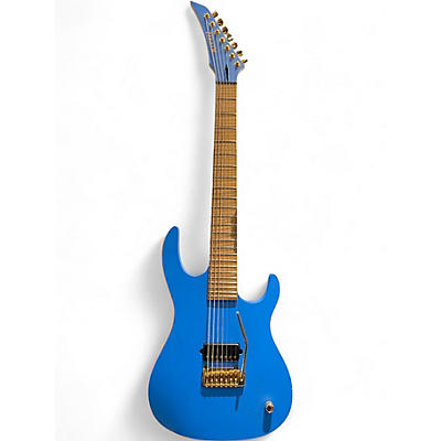 Used 2021 Keisel MO7X 7 string ash Blue Solid Body Electric Guitar