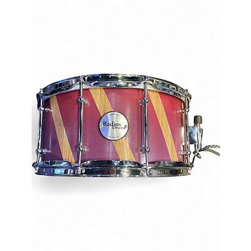 Used 2021 Radius Drums 14in SNARE DRUM PURPLE AND NATURAL Drum PURPLE AND NATURAL 33