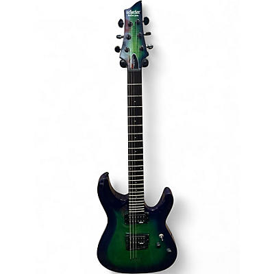 Used 2021 Schecter Guitar Research C-6 ELITE Green Solid Body Electric Guitar