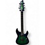 Used 2021 Schecter Guitar Research C-6 ELITE Green Solid Body Electric Guitar Green