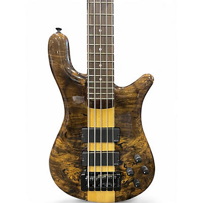 Used 2021 Spector Justin's NS5XL Woodstock Custom Collection Natural Electric Bass Guitar