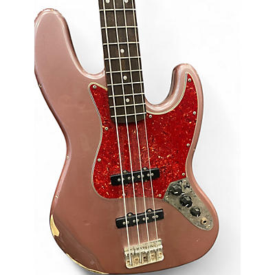 Used 2021 Squier Affinity Jazz Bass Burgundy Mist Electric Bass Guitar