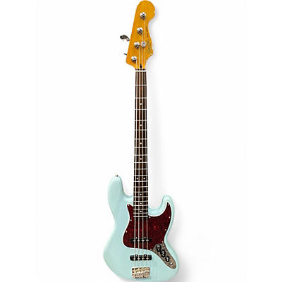 Used 2021 Squier Classic Vibe 1960S Jazz Bass Daphne Blue Electric Bass Guitar