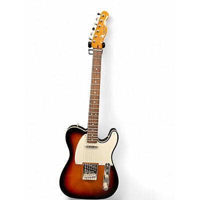 Used 2021 Squier Classic Vibe Telecaster Custom 3 Tone Sunburst Solid Body Electric Guitar