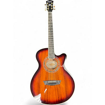 Used 2021 Washburn ea55g 2 Tone Sunburst Acoustic Electric Guitar