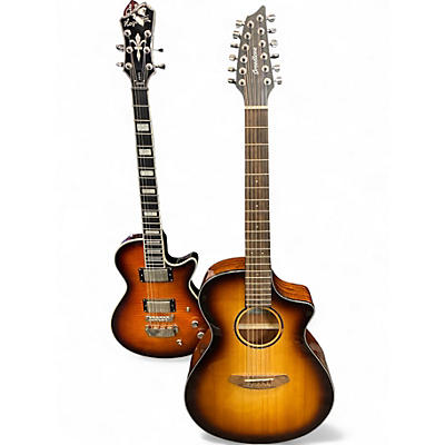 Used 2022 Breedlove Discovery S Concert ED-12 CE 2 Color Sunburst 12 String Acoustic Guitar