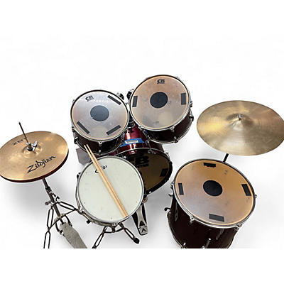 Used 2022 CB 5 Piece Drum Set Wine Red Drum Kit