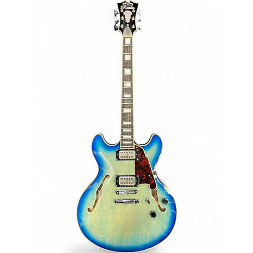 Used 2022 D'Angelico DAPDCXTBBCS Blue Burst Hollow Body Electric Guitar Blue Burst