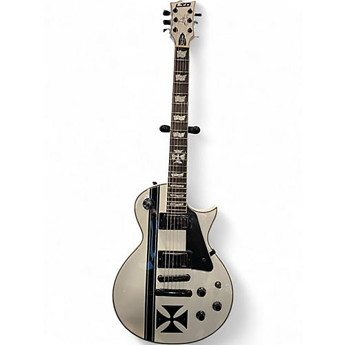 Used 2022 ESP LTD James Hetfield Signature Iron Cross Snow White Solid Body Electric Guitar Snow White