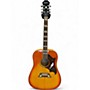 Used 2022 Epiphone DOVE STUDIO Honey Burst Acoustic Electric Guitar Honey Burst
