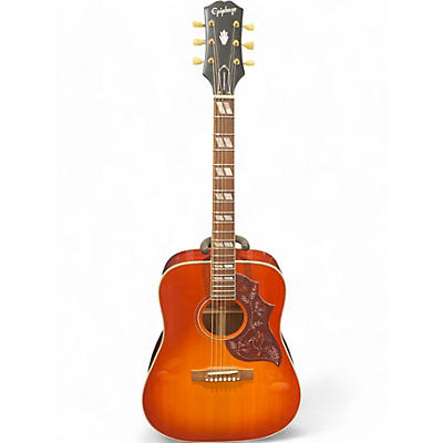 Epiphone Used 2022 Epiphone Hummingbird inspired by gibson 2 Color Sunburst Acoustic Guitar