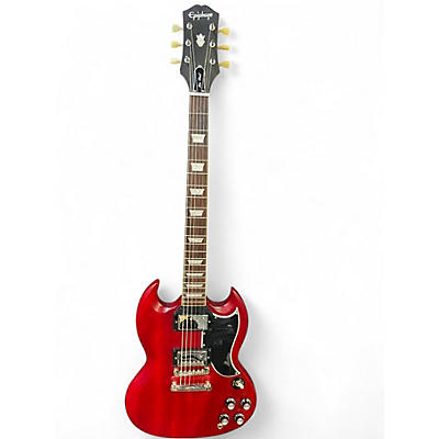 Used 2022 Epiphone Inspired by Gibson 61 Reissue SG Les Paul Satin Cherry Red Solid Body Electric Guitar
