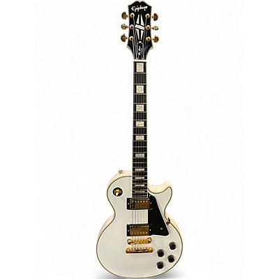 Used 2022 Epiphone Les Paul Custom Alpine White Solid Body Electric Guitar