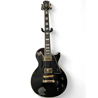 Used 2022 Epiphone Les Paul Custom Black Solid Body Electric Guitar