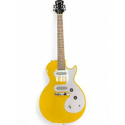 Used 2022 Epiphone Les Paul SL Graffiti Yellow Solid Body Electric Guitar