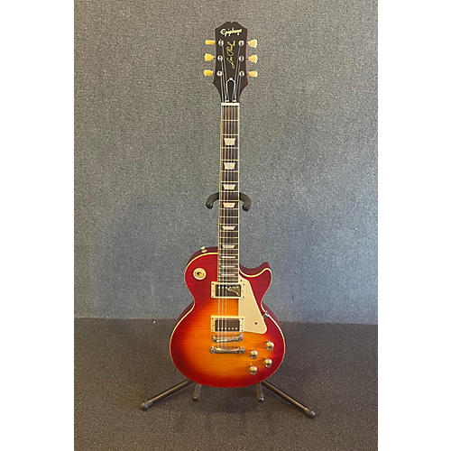 Epiphone Used 2022 Epiphone Limited Edition 1959 Les Paul Standard Aged Dark Cherry Burst Solid Body Electric Guitar Aged Dark Cherry Burst