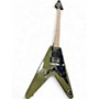 Used 2022 Epiphone Limited Run Flying V DRAB GREEN Solid Body Electric Guitar DRAB GREEN