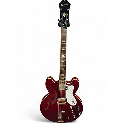 Used 2022 Epiphone Riviera Candy Apple Red Hollow Body Electric Guitar