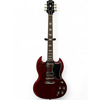 Used 2022 Epiphone SG Standard Cherry Solid Body Electric Guitar