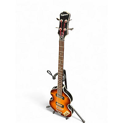 Used 2022 Epiphone Viola 3 Tone Sunburst Electric Bass Guitar