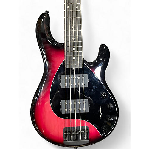 Ernie Ball Music Man Used 2022 Ernie Ball Music Man Stingray 5 String raspberry burst Electric Bass Guitar raspberry burst