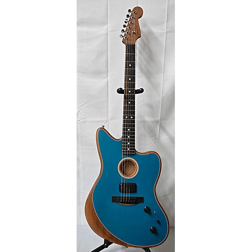 Fender Used 2022 Fender Acoustasonic Jazzmaster Ocean Turquoise Acoustic Electric Guitar Ocean Turquoise