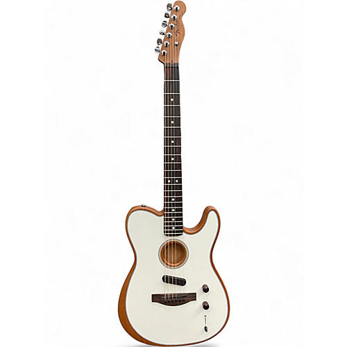 Used 2022 Fender Acoustasonic Player Telecaster Alpine White Acoustic Electric Guitar Alpine White
