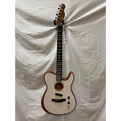 Fender Used 2022 Fender Acoustasonic Player Telecaster Antique White Acoustic Electric Guitar