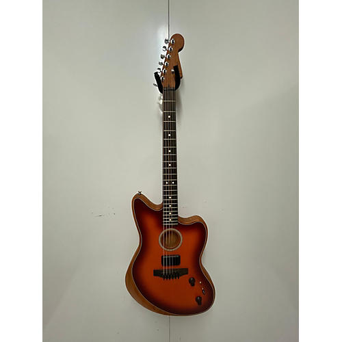 Fender Used 2022 Fender Acoustasonicjazzmaster Tobacco Sunburst Acoustic Electric Guitar Tobacco Sunburst