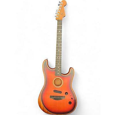 Fender Used 2022 Fender American Acoustasonic Stratocaster 3 Color Sunburst Acoustic Electric Guitar