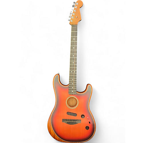 Fender Used 2022 Fender American Acoustasonic Stratocaster 3 Color Sunburst Acoustic Electric Guitar 3 Color Sunburst