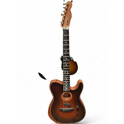 Used 2022 Fender American Acoustasonic Telecaster Sunburst Acoustic Electric Guitar