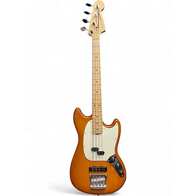 Fender Used 2022 Fender American Performer Mustang Bass Honey Burst Satin Electric Bass Guitar