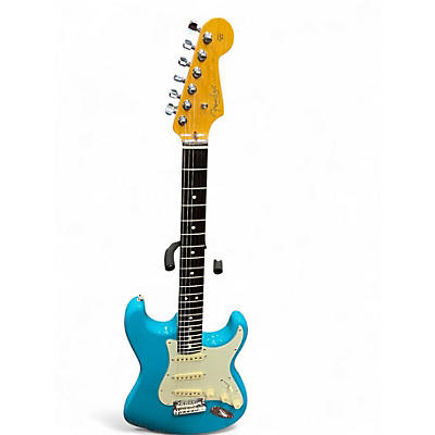 Used 2022 Fender American Professional II Stratocaster MIAMI blue Solid Body Electric Guitar