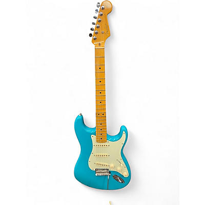 Used 2022 Fender American Professional II Stratocaster Miami Blue Solid Body Electric Guitar