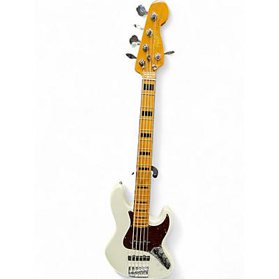 Used 2022 Fender American Ultra Jazz Bass V ARTIC WHITE Electric Bass Guitar