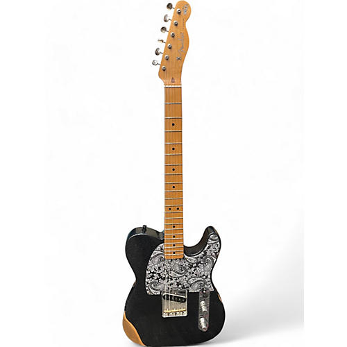 Fender Used 2022 Fender BRAD PAISLEY ESQUIRE BLACK SPARKLE Solid Body Electric Guitar BLACK SPARKLE