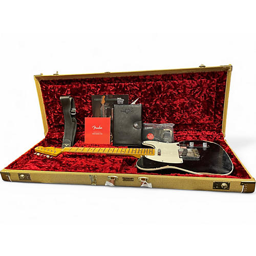 Used 2022 Fender CUSTOM SHOP 1959 CUSTOM RELIC RELIC BLACK Solid Body Electric Guitar RELIC BLACK