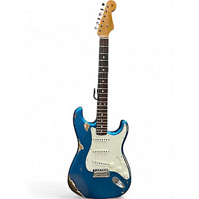 Fender Used 2022 Fender Custom Shop GC Tex Stratocaster Heavy elic Aged Olympic White - Candy Apple Red - Blue Flake Solid Body Electric Guitar