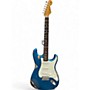 Used Fender Used 2022 Fender Custom Shop GC Tex Stratocaster Heavy elic Aged Olympic White - Candy Apple Red - Blue Flake Solid Body Electric Guitar Aged Olympic White - Candy Apple Red - Blue Flake